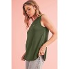 I AM A FASHION JUNKY Jungle Green Solid Color Distressed Ripped Tank Top - 4 of 4