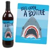 Big Dot of Happiness Shark Zone - Jawsome Party Decorations for Women and Men - Wine Bottle Label Stickers - Set of 4 - image 4 of 4