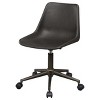 TiramisuBest Brown Upholstered Adjustable Office Chair, Curved Seat, Rolling Casters - 3 of 4