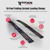 Titan Ramps 10 Foot Folding ATV Loading Ramp, Arched Aluminum Design, Portable and Heavy Duty with 800 Pound Weight Capacity, Black - 2 of 4