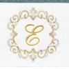 Linum Home Textiles 100% Turkish Cotton MONICA Gold Thread 2PC Embellished Hand Towel Set - 3 of 3
