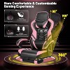 Costway Office Computer Desk Chair Gaming Chair Adjustable Swivel w/Footrest - 4 of 4
