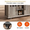 Mobile Kitchen Island with Drop Leaf, Rolling Storage Cart with Drawers and Cabinet - 3 of 4