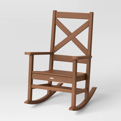 Shawboro Polywood Rocking Chair Teak Threshold Target - Patio Rocking Chair Polywood