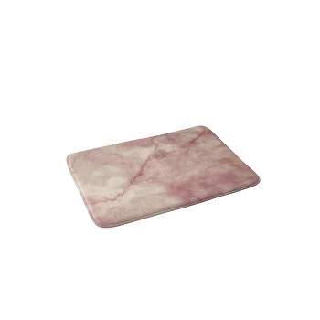 36"x24" Chelsea Victoria Rose Gold Marble Memory Foam Bath Mat Pink - Deny Designs