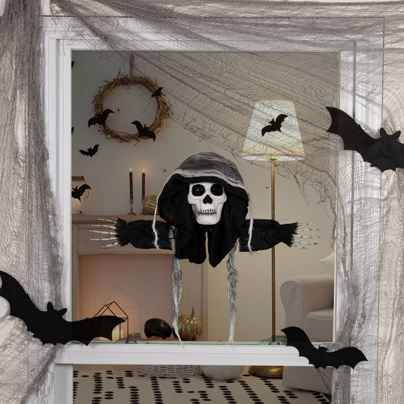 Northlight 10" Spooky Skeleton 3-D Halloween Window Decoration, 2 of 7