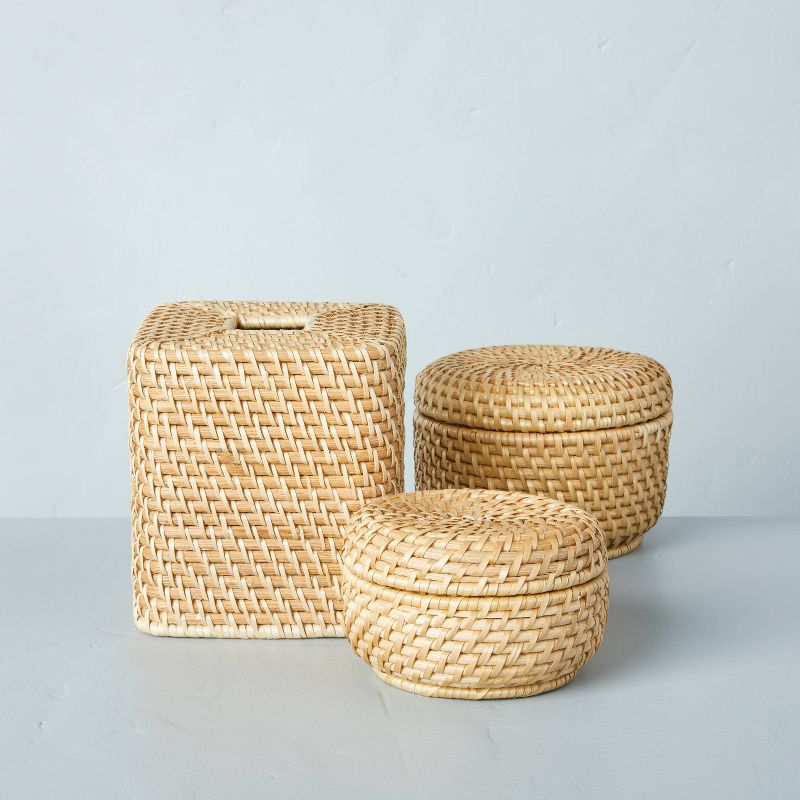 Woven Basket with Lid Natural - Hearth & Hand™ with Magnolia, 3 of 9
