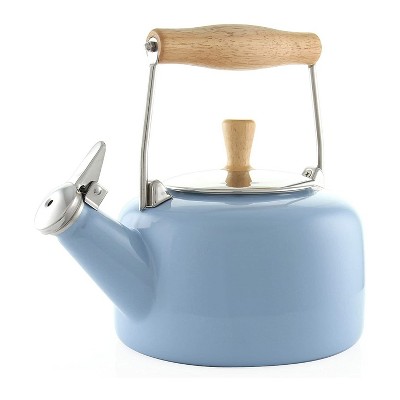 Chantal Ceylon Enamel-on-steel Whistling Tea Kettle (1.6-quart, Aqua) :  Target