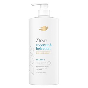 Dove Beauty Coconut Hydration Shampoo Pump with Coconut Oil & Bio-Protein Care - 28 fl oz - 1 of 4