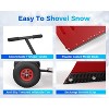 GustoWave Snow Shovel for Driveway, 29" Heavy Duty Snow Removal Tool with Wheels - 3 of 4