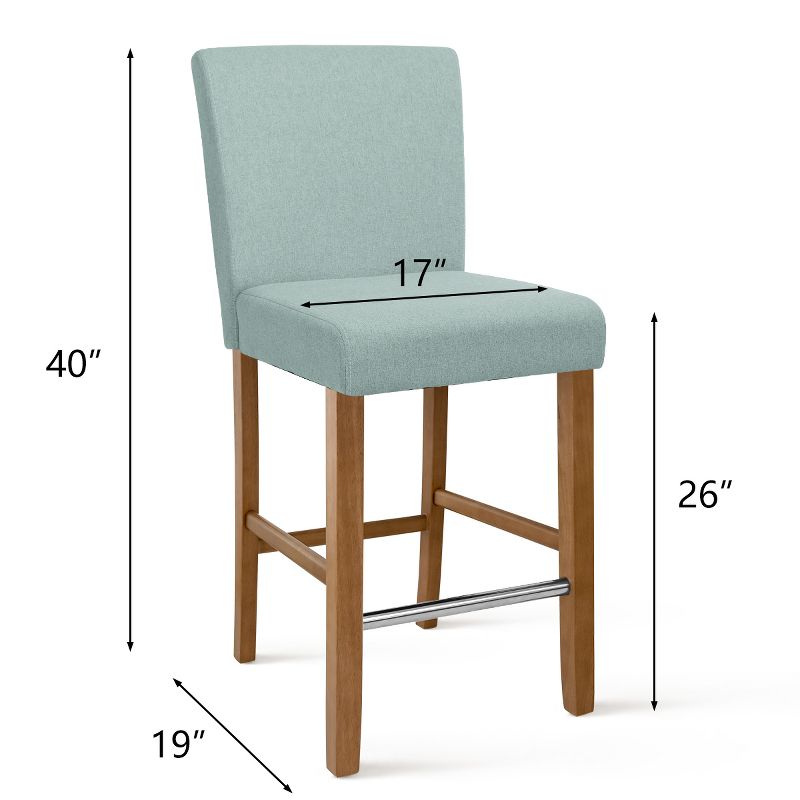 26" Portland  Upholstered Counter Height Barstool Wood(Set of 2) -The Pop Maison, 5 of 11