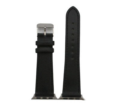 Black Classic Faux Leather Apple Watch Band 38mm : Target