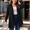 Agnes Orinda Women's Plus Size Long Sleeve Open Front Lightweight High Low Hem Draped Cover Cardigan - 2 of 4