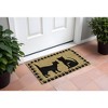 HomeRoots 18" X 30" Beige and Black Coir Cat Outdoor Door Mat - 2 of 4