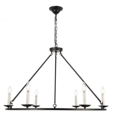 Elegant Lighting Maine 6 light Black chandelier