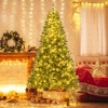 Costway 5/6/7 FT Artificial Christmas Tree with 510/814/990 Branch Tips, 400/700/1000 Warm White LED Lights - 2 of 4