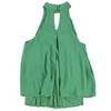 bar III Womens Keyhole Cold Shoulder Blouse, Green, Large - 2 of 2