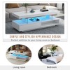 Grungis Modern Coffee Table with 2 Drawers & Display Shelves, Center Table with with LED Lights for Living Room & Office - 4 of 4