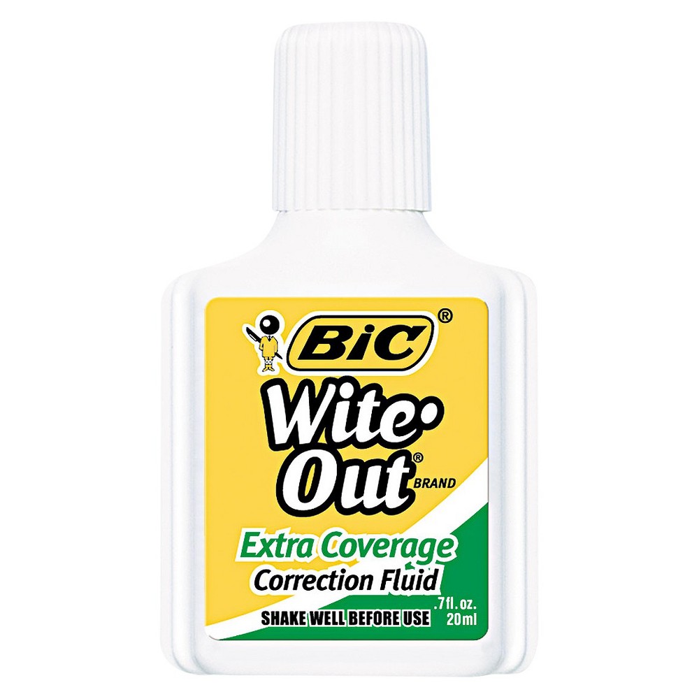 UPC 070330506169 product image for BIC Wite-Out Extra Coverage Correction Fluid, 20 ml Bottle - White (12 Per Set) | upcitemdb.com