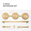 Courtney 5pc Matte Brass All-In-One Bathroom Set with 20" 3-Light Vanity Light Globe Electric - 4 of 4
