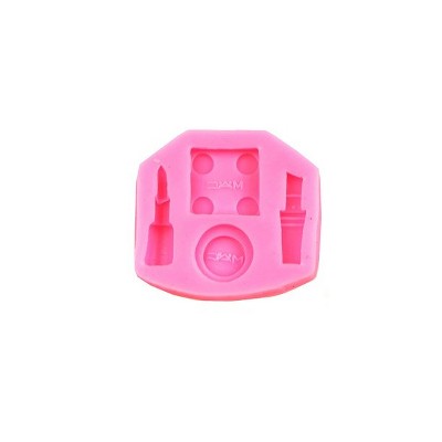 O'Creme MAC Makeup and Palette Silicone Fondant Mold - 1.35" x 2" - Pink