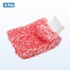 Unique Bargains Double-Sided Plush Household Clean Microfiber Car Wash Mitts 10" x 8" 4 Pcs - 3 of 4
