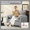 JUJABU 38" Wide Elegant Oversized Chenille Accent Chair with Plush Cushion - 3 of 4