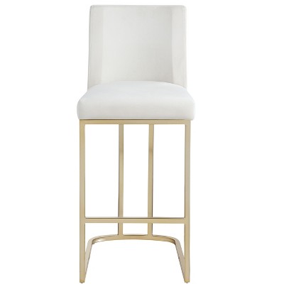 NicBex Set of 2 Bar Stools for Kitchen Island,Modern Velvet Counter Bar Stools with Metal Legs,Bar Chairs for Dining Rooms,Kitchens Islands