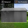 CAVINAS 10ftx12ft Outdoor Storage Shed with Hinged Door and Pent Roof Metal Garden Shed with Window - 3 of 4