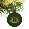 St. Norbert College Primary Logo Mini Small Tiny Wood Christmas Tree Holiday Ornament - 3 of 4
