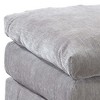 Royal Hampton 33 Inch Modular Ottoman, Three Layer Plush Cushioned Seat, Gray - 3 of 4