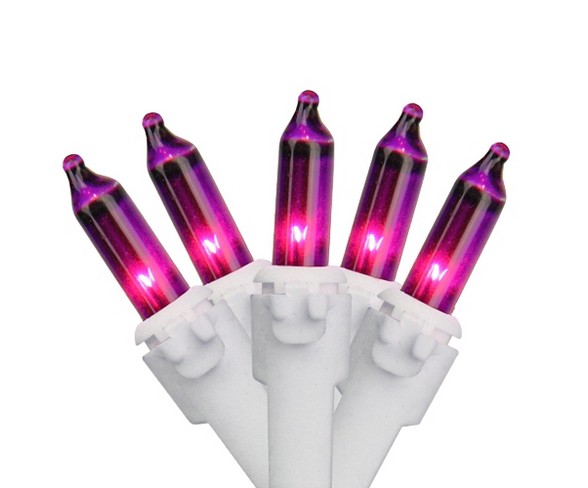 Brite Star 100ct Mini String Lights Purple - 36' White Wire
