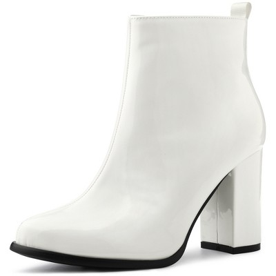 White ankle shop boots cheap