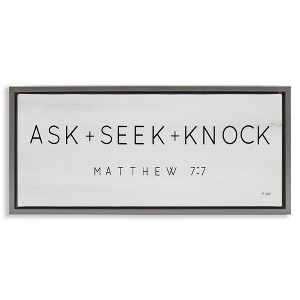 Stupell Industries Ask Seek Knock Minimal Scripture, 25" x 11" - 1 of 4