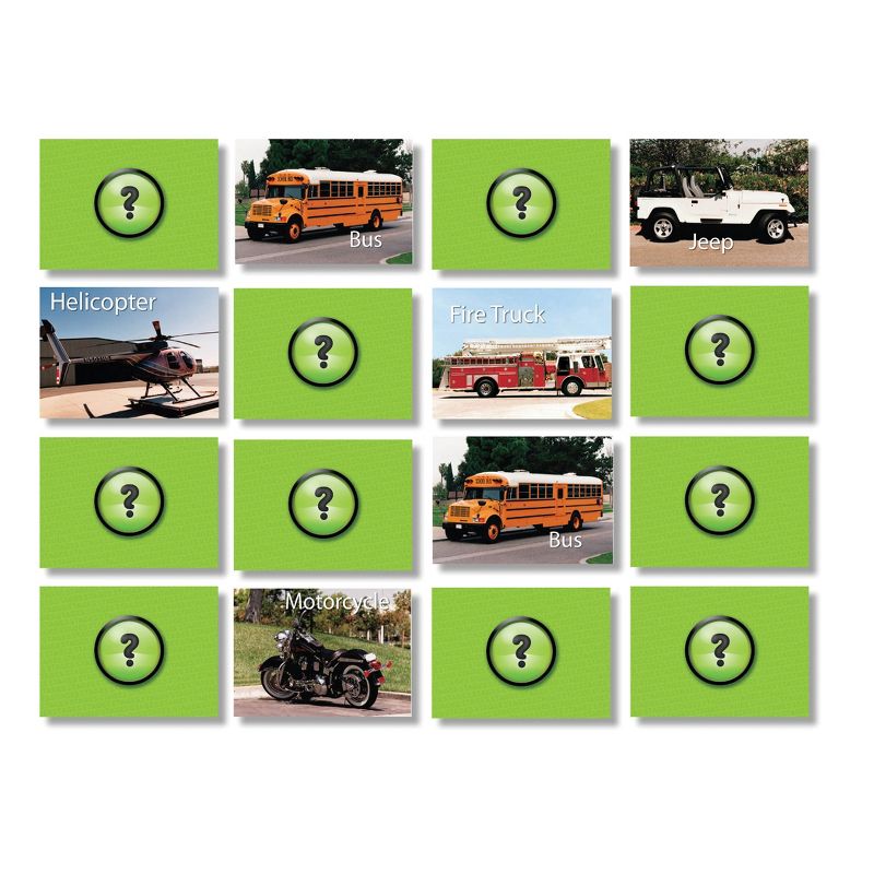 Stages Learning Materials Photographic Memory Matching Game, Vehicles, Pack of 3, 3 of 8
