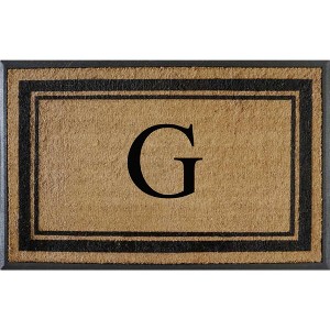 A1HC Rubber & Coir Flocked Doormat 30"x48", Anti-Shed, Heavy Duty for Front Door Monogrammed Mat - 1 of 4