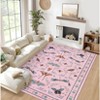 Insect Area Rug Washable Rugs, Botanical Non Slip Stain Resistant Large Carpet for Living Room Bedroom Dining Room Nursery Farmhouse Hallway Entryway - 2 of 4