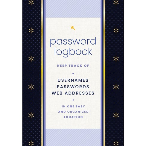 Password Logbook (black & Gold) - By Editors Of Rock Point (hardcover) :  Target