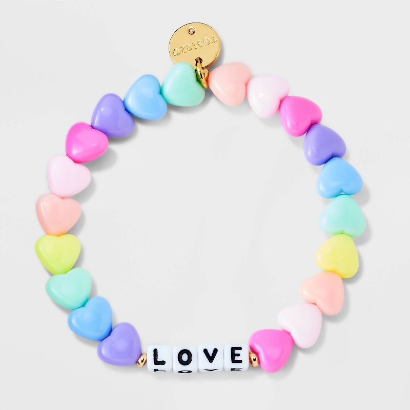Little Words Project Love Rainbow Heart Beaded Bracelet - Rainbow, 3 of 8