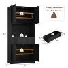 GustoWave 70" Tall 4-Door Kitchen Pantry Storage Cabinet with Open Shelf, Deep Drawer & Adjustable Shelves - 2 of 4