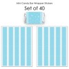 Big Dot of Happiness Blue Confetti Stars - Mini Candy Bar Wrapper Stickers - Simple Party Small Favors - 40 Count - 3 of 4