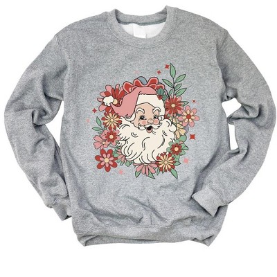 Simply Sage Market Women's Graphic Sweatshirt Floral Santa