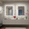 Apmir Super Bright Front & Back LED Lighted Anti-Fog Tempered Glass Bathroom/Vanity Mirror with ETL & 3-Year Warranty - 3 of 4
