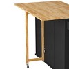 Kitchen Island Cart with 2 Door Cabinet and Three Drawers,43.31 Inch Width with Spice Rack,Towel Rack - 4 of 4