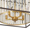 Possini Euro Design Milne 20" Modern Pendant Chandelier Ceiling Light Fixture Dining Room Over Table 5-Light Oiled Bronze and Burnished Brass Finish - 4 of 4