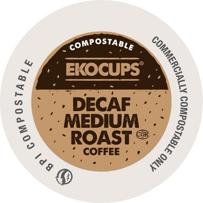EkoCups Decaf Medium Roast Compostable Coffee Pods