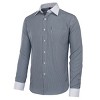 Cloudstyle Men's Dress Shirt Slim Fit Button Down Stripe Checked Shirt - 2 of 4