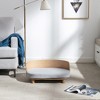 MaseiKar Scandinavian style Elevated Dog Bed Pet Sofa With Solid Wood legs and Bent Wood Back, Velvet Cushion - 3 of 4
