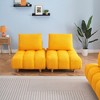 GlasFlength Sofas Modern Sofa with Comfortable Seating for Living Room or Lounge Area Yellow,60”*40.2”*29.5" - 4 of 4