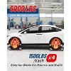 Acekool Set of 4 Car Wheel Dollies, 6000 lbs Capacity, 3" Swivel Casters, Locking Wheels, Anti-Skid Platform, Tire Dolly for Garage & Auto Repair - 4 of 4
